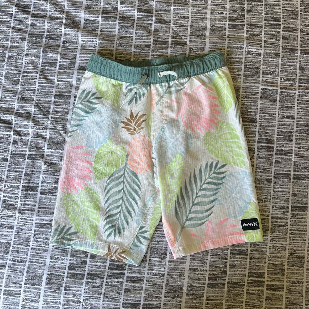 Hurley Boys' Washed Pineapple Pull-On Swim Shorts